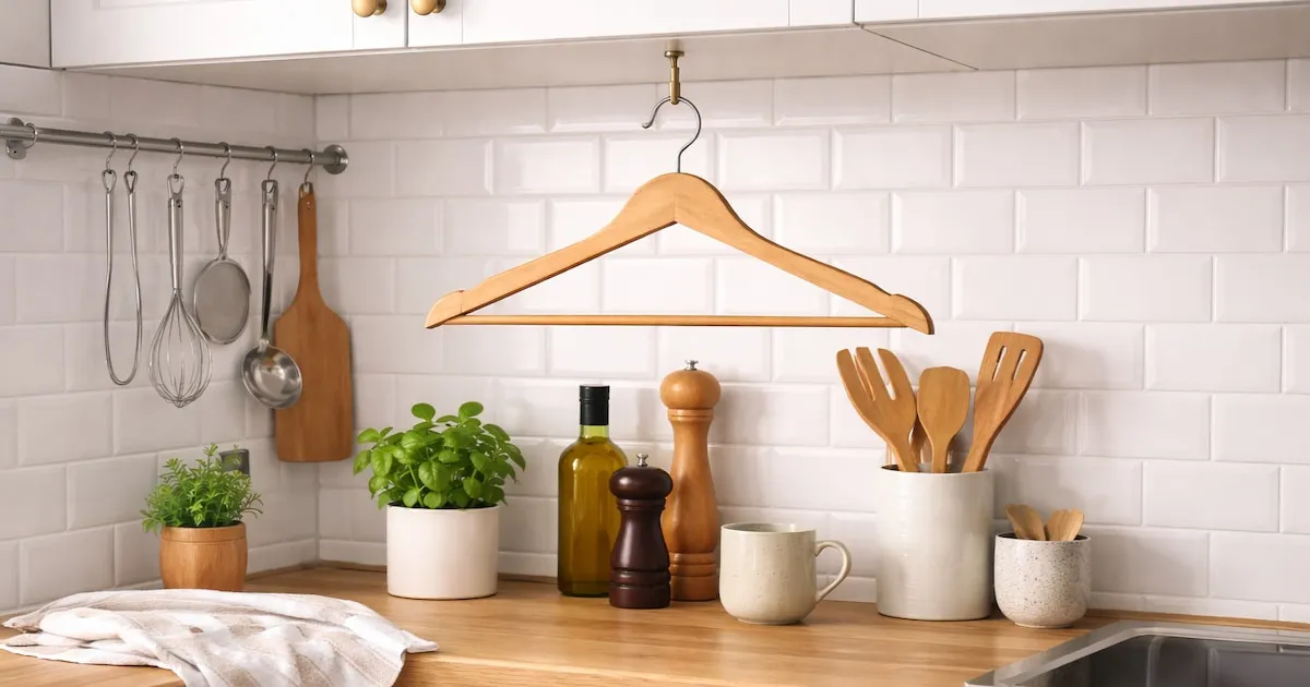 Kreativní využití ramínek: ne jen do skříně